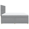 Boxspringbett mit Matratze Hellgrau 180x200 cm Stoff