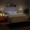 Boxspringbett mit Matratze Creme 180x200 cm Stoff