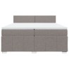 Boxspringbett mit Matratze Taupe 200x200 cm Stoff