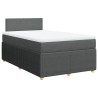 Boxspringbett mit Matratze Dunkelgrau 120x200 cm Stoff