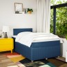 Boxspringbett mit Matratze Blau 120x200 cm Stoff