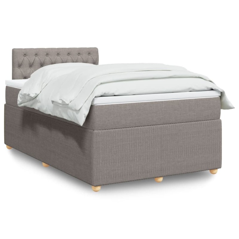 Boxspringbett mit Matratze Taupe 120x200 cm Stoff