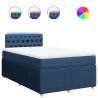 Boxspringbett mit Matratze Blau 120x200 cm Stoff