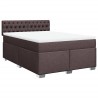 Boxspringbett mit Matratze Dunkelbraun 160x200 cm Stoff