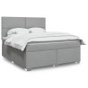 Boxspringbett mit Matratze Hellgrau 180x200 cm Stoff