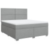 Boxspringbett mit Matratze Hellgrau 180x200 cm Stoff