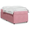 Boxspringbett mit Matratze Rosa 100x200 cm Samt