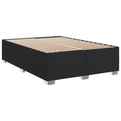 Boxspringbett mit Matratze Schwarz 140x200 cm Kunstleder