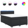 Boxspringbett mit Matratze Schwarz 140x190 cm Kunstleder