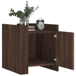 Nachttisch Braun Eichen-Optik 45x50x50 cm Holzwerkstoff