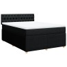 Boxspringbett mit Matratze Schwarz 140x200 cm Stoff