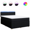 Boxspringbett mit Matratze Schwarz 140x200 cm Stoff