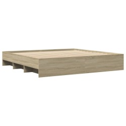 Bettgestell Sonoma-Eiche 200x200 cm Holzwerkstoff