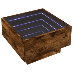 LED-Couchtisch Räuchereiche 50x50x30 cm Holzwerkstoff