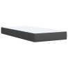 Boxspringbett mit Matratze Dunkelgrau 90x190 cm Stoff