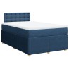 Boxspringbett mit Matratze Blau 120x190 cm Stoff