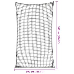 Anhängernetz mit Gummiseil Schwarz 5x3 m PP