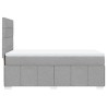 Boxspringbett mit Matratze Hellgrau 100x200 cm Stoff