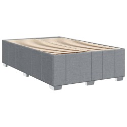 Boxspringbett mit Matratze Hellgrau 120x190 cm Stoff