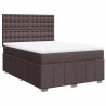 Boxspringbett mit Matratze Dunkelbraun 140x190 cm Stoff