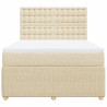 Boxspringbett mit Matratze Creme 140x190 cm Stoff