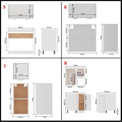 11-tlg. Küchenzeile Weiß Holzwerkstoff