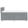 Boxspringbett mit Matratze Hellgrau 140x190 cm Stoff