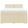 Boxspringbett mit Matratze Creme 140x200 cm Stoff