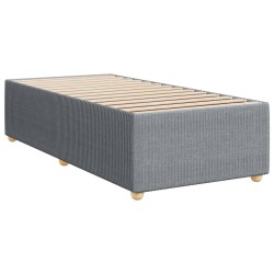 Boxspringbett mit Matratze Hellgrau 80x200 cm Stoff