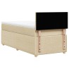 Boxspringbett mit Matratze Creme 80x200 cm Stoff