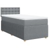 Boxspringbett mit Matratze Hellgrau 80x200 cm Stoff