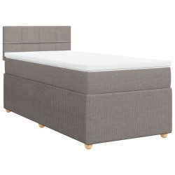 Boxspringbett mit Matratze Taupe 100x200 cm Stoff