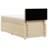 Boxspringbett mit Matratze Creme 100x200 cm Stoff