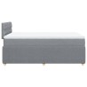 Boxspringbett mit Matratze Hellgrau 120x190 cm Stoff