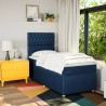 Boxspringbett mit Matratze Blau 80x200 cm Stoff