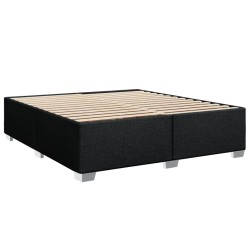 Boxspringbett mit Matratze Schwarz 180x200 cm Stoff