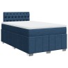 Boxspringbett mit Matratze Blau 120x200 cm Stoff