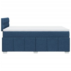 Boxspringbett mit Matratze Blau 120x200 cm Stoff