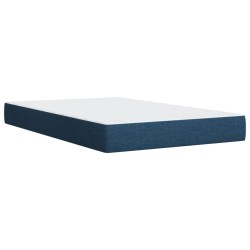 Boxspringbett mit Matratze Blau 120x200 cm Stoff