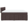 Boxspringbett mit Matratze Dunkelbraun 200x200 cm Stoff