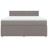 Boxspringbett mit Matratze Taupe 180x200 cm Stoff