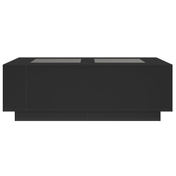 Couchtisch mit Infinity-LED Schwarz 116x69x40 cm