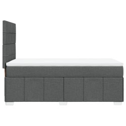 Boxspringbett mit Matratze Dunkelgrau 90x190 cm Stoff