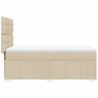 Boxspringbett mit Matratze Creme 100x200 cm Stoff