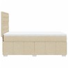 Boxspringbett mit Matratze Creme 100x200 cm Stoff