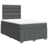 Boxspringbett mit Matratze Dunkelgrau 120x190 cm Stoff