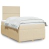 Boxspringbett mit Matratze Creme 120x190 cm Stoff