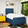 Boxspringbett mit Matratze Blau 120x190 cm Stoff