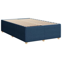 Boxspringbett mit Matratze Blau 120x190 cm Stoff