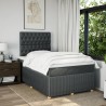 Boxspringbett mit Matratze Dunkelgrau 120x190 cm Stoff